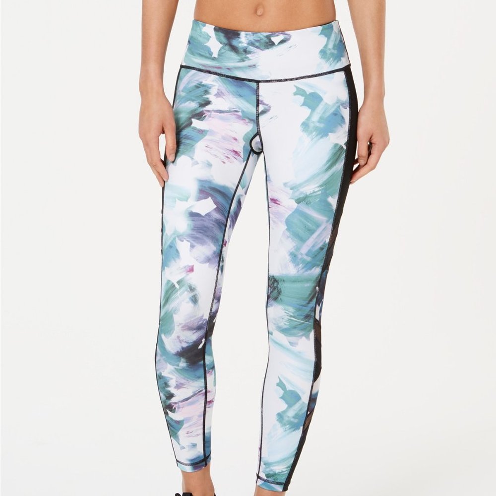 Ideology Aquatic Brush Printed Ankle Leggings